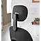 Chaise de bureau Giroflex 40, avec accoudoirs, mécanisme synchrone, siège multicouche, appui-lordose &amp; appui-tête, noir/argenté