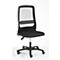 Chaise de bureau Prosedia ECCON plus-3, contact permanent, sans accoudoirs, dossier en maille, avec soutien lombaire, assise plate, noir/blanc