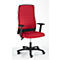 Chaise de bureau Prosedia ECCON plus-3, contact permanent, sans accoudoirs, dossier rembourré, avec support lombaire, assise plate, rouge