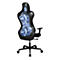 Chaise de bureau Sitness RS Sport Camouflage, avec accoudoirs, synchronisation 3D, siège en forme d'auge, appui-tête, bleu/noir