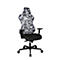 Chaise de bureau Sitness RS Sport Camouflage, avec accoudoirs, synchronisation 3D, siège en forme d'auge, appui-tête, gris blanc/noir