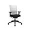 Chaise de bureau Topstar AirWork, avec accoudoirs, mécanisme auto-synchrone, assise multicouche, dossier résille avec soutien lombaire, blanc/noir