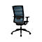 Chaise de bureau Topstar AirWork, avec accoudoirs, mécanisme auto-synchrone, assise multicouche, dossier résille avec soutien lombaire, pétrole/noir