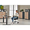 Chaise de bureau Topstar Net Pro 100, avec accoudoirs, mécanisme synchrone ponctuel, assise ergonomique, dossier résille, Stiftung Warentest GUT 2,3, noir/argenté