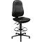Chaise de bureau TOPSTAR POINT 70 Counter, repose-pieds &amp; patins de sol, hauteur et inclinaison réglables, contact permanent, soutien lombaire, similicuir, noir