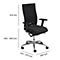 Chaise de bureau WIKI, avec accoudoirs, dossier en maille, structure en plastique, noir