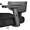 Chaise de comptoir, avec accoudoirs, repose-pieds, réglable en hauteur, jusqu'à 110 kg, revêtement en tissu, gris/noir