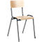 Chaise de conférence CS 3, empilable, sans accoudoirs, L 385 x P 390 x H 490 mm,piètement noir, hêtre