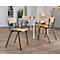 Chaise de conférence CS 3, empilable, sans accoudoirs, L 385 x P 390 x H 490 mm,piètement noir, hêtre