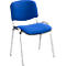 Chaise de conférence ISO Basic - empilable - piètement chromé - bleu
