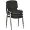 Chaise de conférence ISO Basic - empilable - piètement chromé – noir