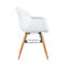 Chaise de réunion, ergonomique. en PP, coussin d'assise en PU, blanc, lot de 2