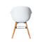 Chaise de réunion, ergonomique. en PP, coussin d'assise en PU, blanc, lot de 2