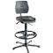 Chaise de travail pivotante XXL meychair Workster Pro W015-01081, réglable en hauteur, avec patins &amp; repose-pieds, jusqu'à 250 kg, acier &amp; mousse de polyuréthane, résistante aux désinfectants, noir
