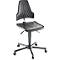 Chaise de travail pivotante XXL meychair Workster Pro W19-11361, conductible électriquement, avec roulettes, réglable en hauteur, jusqu'à 250 kg, mousse de polyuréthane, résistante aux désinfectants, noir