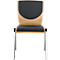 Chaise empilable 7450, siège moulé, soutien lombaire, Dossier rembourré, sans accoudoirs, Tissu de revêtement Point/Trevira CS, gris