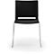 Chaise empilable ILike, patins en plastique inclus, armature gris alu laquée, noir, 4 p.