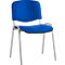 Chaise empilable ISO Basic, armature alu argent, bleu