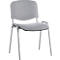 Chaise empilable ISO Basic, armature alu argent, gris clair