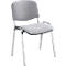 Chaise empilable ISO Basic, armature chromée, gris clair