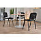 Chaise empilable ISO Basic, armature noire, anthracite