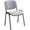 Chaise empilable ISO Basic, armature noire, gris clair