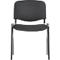Chaise empilable ISO Basic, imitation cuir, résistante aux désinfectants, châssis chromé