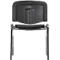 Chaise empilable ISO Basic, imitation cuir, résistante aux désinfectants, châssis chromé