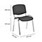 Chaise empilable ISO Basic, imitation cuir, résistante aux désinfectants, châssis chromé