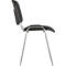 Chaise empilable ISO Basic, sans accoudoirs, piétement 4 pieds, revêtement tissu, empilable jusqu'à 12 pièces, L 545 x P 560 x H 820 mm, revêtement noir, piétement chromé