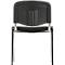Chaise empilable ISO Basic, sans accoudoirs, piétement 4 pieds, revêtement tissu, empilable jusqu'à 12 pièces, L 545 x P 560 x H 820 mm, revêtement noir, piétement chromé