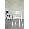 Chaise empilable ZERO, empilable jusqu'à 4 pièces, socle en tube rond, L 380 x P 380 x H 460 mm, blanc/blanc, 2 pièces