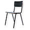 Chaise empilable ZERO, empilable jusqu'à 4 pièces, socle en tube rond, L 380 x P 380 x H 460 mm, noir/noir, 2 pièces