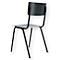 Chaise empilable ZERO, empilable jusqu'à 4 pièces, socle en tube rond, L 380 x P 380 x H 460 mm, noir/noir, 2 pièces