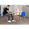 Chaise en forme de coquille Beta, empilable, résistante aux désinfectants, hauteur d'assise 460 mm, bleue