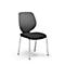 Chaise GIROFLEX 353, Rembourrage, tube en acier de précision empilable, sans accoudoirs, gris/noir
