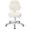 Chaise pivotante de cabinet médical bimos, avec roulettes, pour laboratoires &amp; zones à hygiène critique, réglable en hauteur, L 460 x P 440 x H 470-610 mm, similicuir, blanc