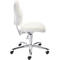 Chaise pivotante de cabinet médical bimos, avec roulettes, pour laboratoires &amp; zones à hygiène critique, réglable en hauteur, L 460 x P 440 x H 470-610 mm, similicuir, blanc
