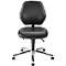 Chaise pivotante de cabinet médical bimos, avec roulettes, pour laboratoires &amp; zones à hygiène critique, réglable en hauteur, L 460 x P 440 x H 470-610 mm, similicuir, noir