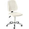 Chaise pivotante de cabinet médical bimos, avec roulettes, pour laboratoires &amp; zones à hygiène critique, réglable en hauteur, L 460 x P 470 x H 440-620 mm, similicuir, blanc