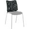 Chaise quatre pieds Sun, sans accoudoirs, alu argent/gris