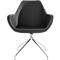 Chaise visiteur KONSIT, pied araignée, similicuir noir
