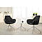 Chaise visiteur KONSIT, pied araignée, similicuir noir