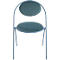 Chaises Saturne Meet by Paperflow - l. 520 x P 540 x H 820 mm - tube d'acier bleu - velours bleu - set de 2