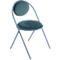 Chaises Saturne Meet by Paperflow - l. 520 x P 540 x H 820 mm - tube d'acier bleu - velours bleu - set de 2