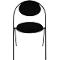Chaises Saturne Meet by Paperflow - l. 520 x P 540 x H 820 mm - tube d'acier noir - velours noir - set de 2