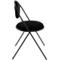 Chaises Saturne Meet by Paperflow - l. 520 x P 540 x H 820 mm - tube d'acier noir - velours noir - set de 2