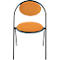 Chaises Saturne Meet by Paperflow - l. 520 x P 540 x H 820 mm - tube d'acier noir - velours safran - set de 2