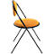 Chaises Saturne Meet by Paperflow - l. 520 x P 540 x H 820 mm - tube d'acier noir - velours safran - set de 2