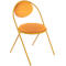 Chaises Saturne Meet by Paperflow - l. 520 x P 540 x H 820 mm - tube d'acier safran - velours safran - set de 2